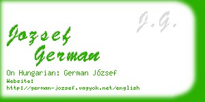 jozsef german business card