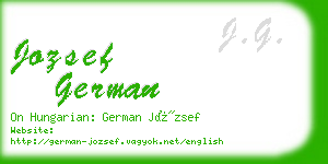 jozsef german business card
